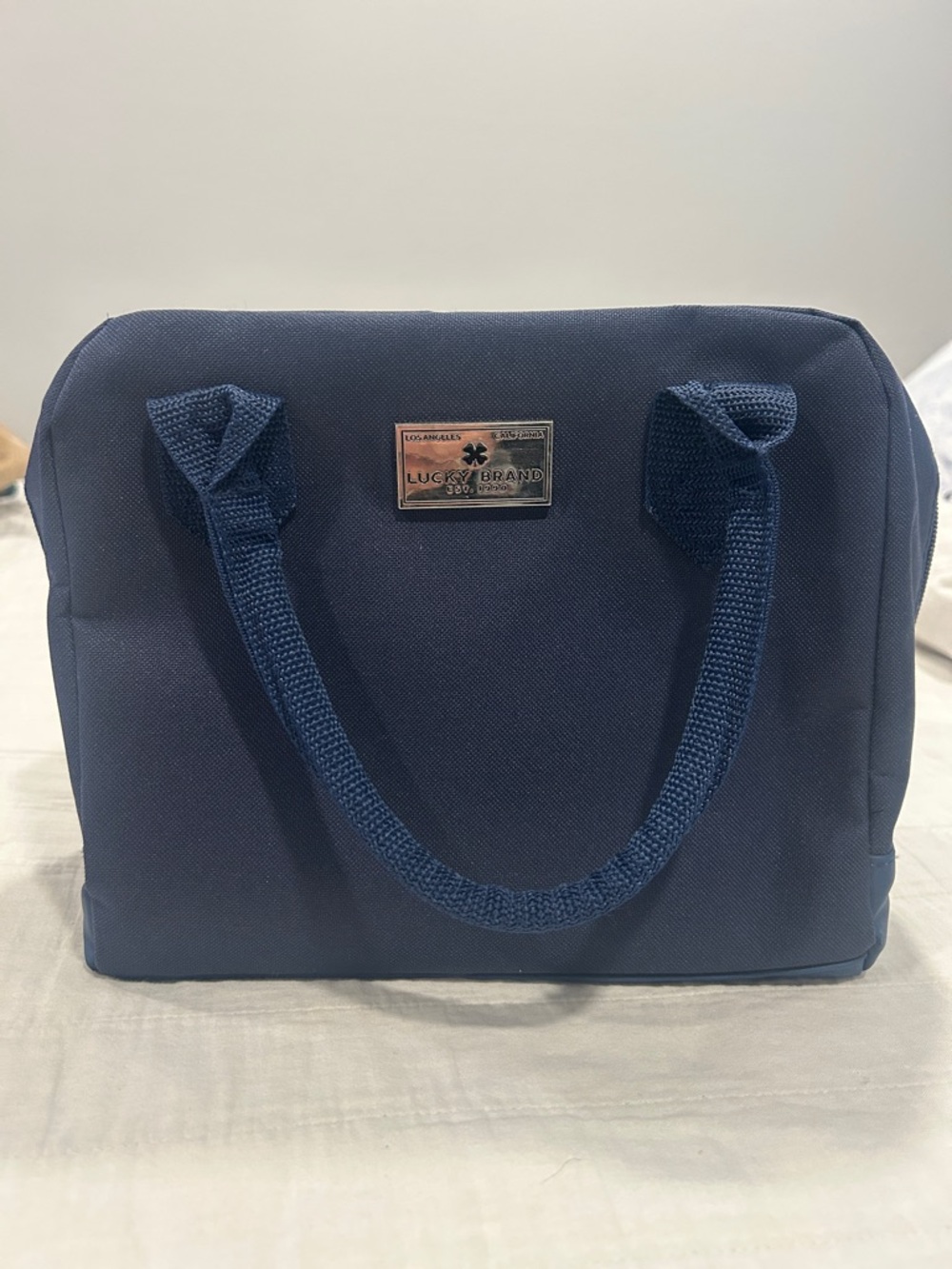 Lucky Brand Deep Blue Canvas Lunch Bag